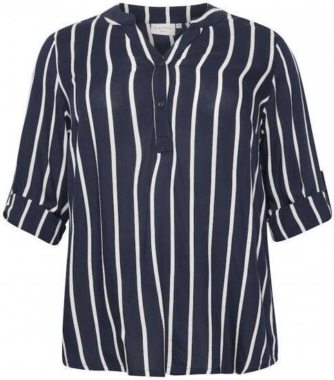 Kaffe Curve Sida Bluza Midnight/Kreda Na Pruge - Bluze i tunike - 