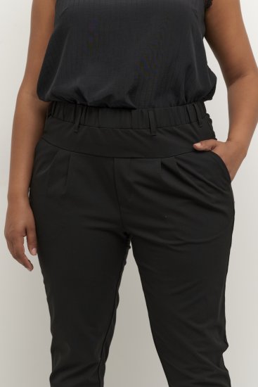Kaffe Curve Jia Hlače Duboko crna - Traperice & Hlače u Velikim Veličinama – Plus Size - 