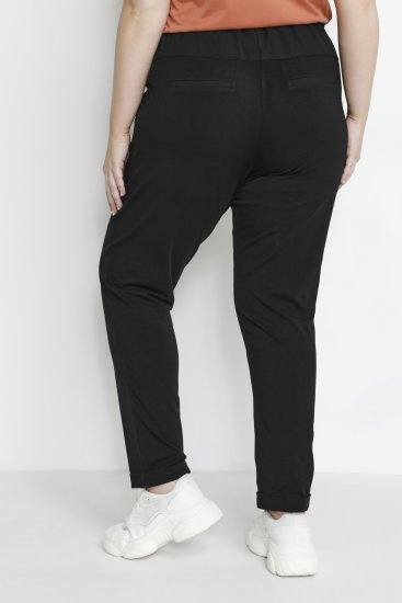 Kaffe Curve Jia Hlače s remenom Duboko crna - Traperice & Hlače u Velikim Veličinama – Plus Size - 