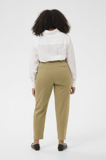 Kaffe Curve Leana Chino Hlače 7/8 Okamenjeni Hrast - Traperice & Hlače u Velikim Veličinama – Plus Size - 