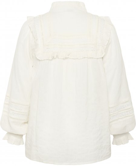 Kaffe Curve Jessa Shirt Long Sleeve White - Košulje - 