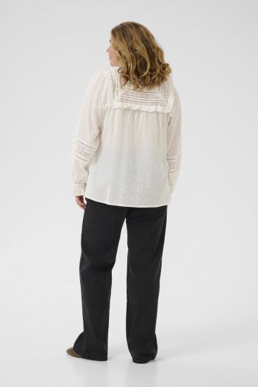 Kaffe Curve Jessa Shirt Long Sleeve White - Košulje - 