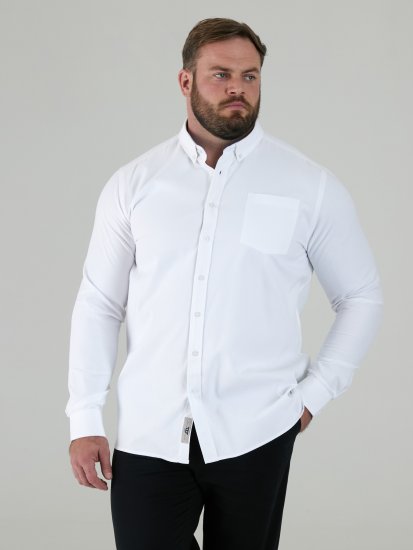 D555 Richard Oxford Košulja Dugih Rukava TALL Bijela - TALL košulje - 
