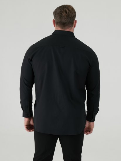 D555 Richard Oxford Košulja Dugih Rukava TALL Crna - TALL košulje - 