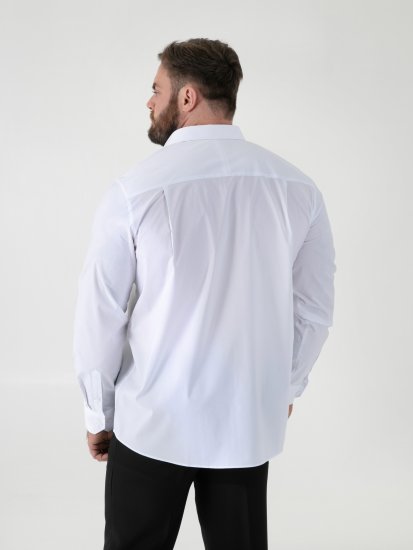 D555 Oliver Rastezljiva Košulja Dugih Rukava Otporna Na Mrlje Bez Peglanja Bijela - Košulje - Muške Košulje Veliki Brojevi