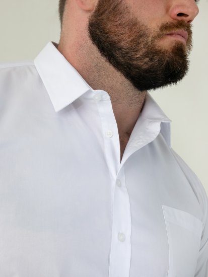 D555 Oliver Rastezljiva Košulja Dugih Rukava Otporna Na Mrlje Bez Peglanja Bijela - Košulje - Muške Košulje Veliki Brojevi