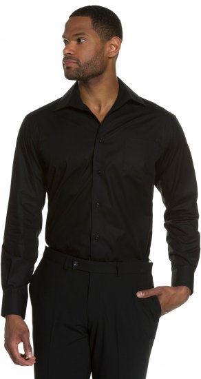 JP1880 Comfort Fit with Chest Pocket Shirt TALL Black - TALL košulje - 