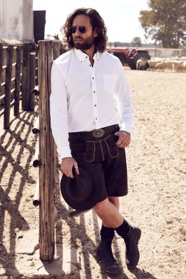 JP1880 Shirt Modern Fit Traditional Stag Horn White - Košulje - Muške Košulje Veliki Brojevi