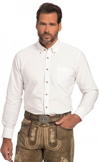 JP1880 Shirt Modern Fit Traditional Stag Horn White - Košulje - Muške Košulje Veliki Brojevi