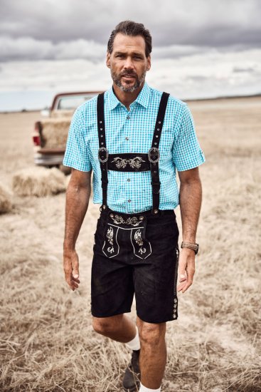 JP1880 Shirt Traditional Short Sleeve Turquoise - Košulje - Muške Košulje Veliki Brojevi