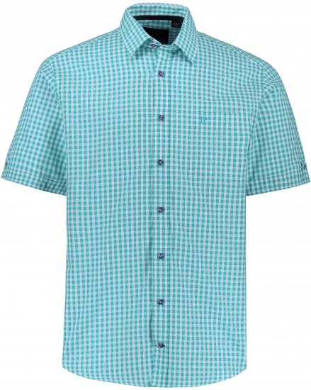 JP1880 Shirt Traditional Short Sleeve Turquoise - Košulje - Muške Košulje Veliki Brojevi