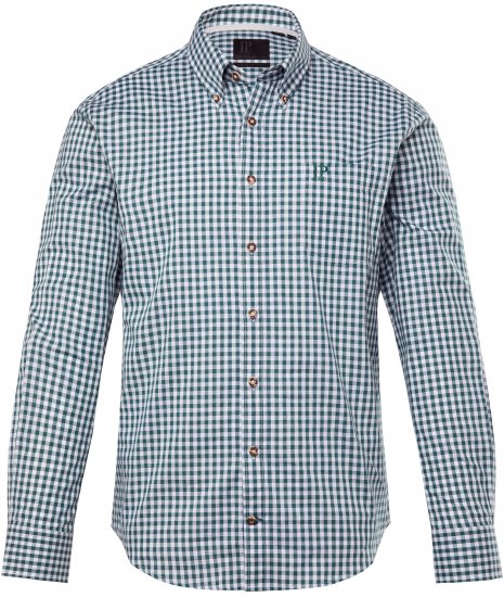 JP1880 Shirt Checked Traditional Long Sleeve Jade - Svečana odjeća - Svečana i blagdanska odjeća – Slavite elegantno i udobno
