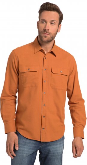 JP1880 Shirt Flannel Long Sleeve Orange TALL - MUŠKA ODJEĆA MT-6XLT - Odjeća za Visoke Muškarce