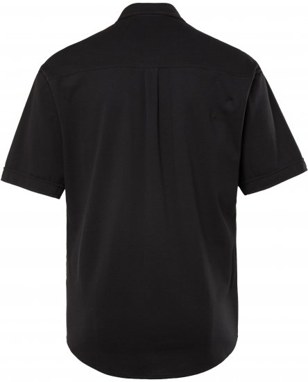 JP1880 Shirt Pique Flexnamic Short Sleeve Black TALL - MUŠKA ODJEĆA MT-6XLT - Odjeća za Visoke Muškarce