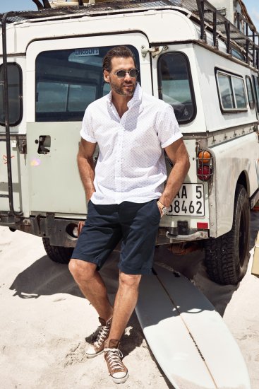 JP1880 Business Modern Fit Short Sleeve Shirt TALL Off-White - TALL košulje - 