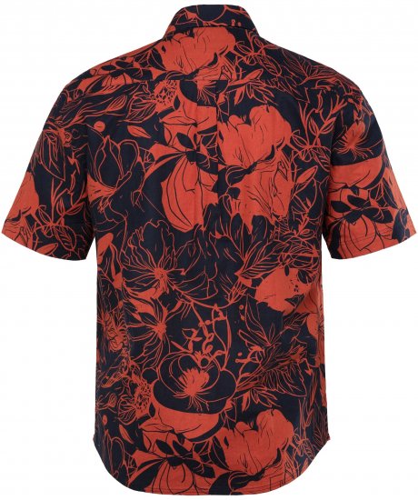 JP1880 Shirt Short Sleeve Linen Blend Red - Košulje - Muške Košulje Veliki Brojevi