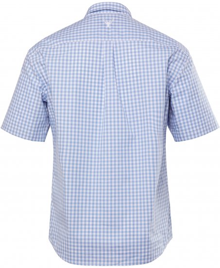 JP1880 Shirt Traditional Short Sleeve Checked Light Blue - Košulje - Muške Košulje Veliki Brojevi