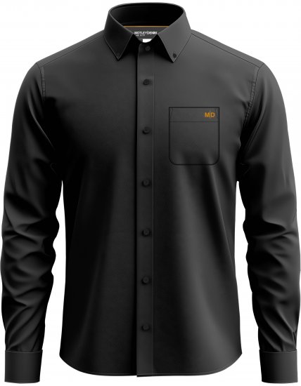 Motley Denim Lisbon Long Sleeve Shirt Charcoal - Košulje - Muške Košulje Veliki Brojevi