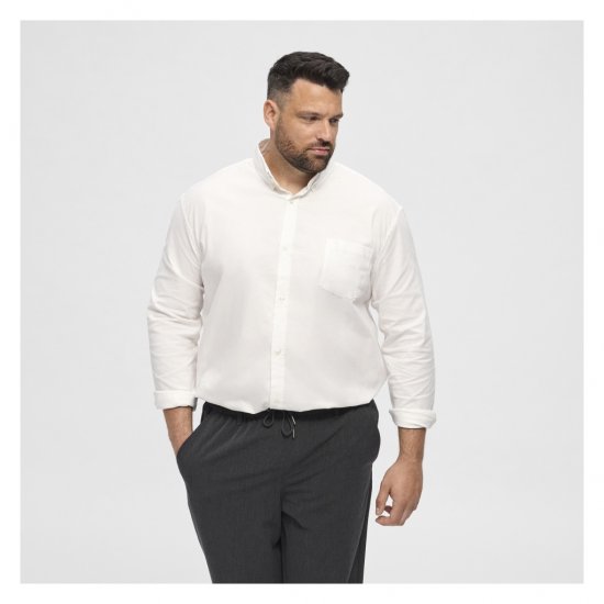 North Latitude Oxford Shirt White - Košulje - Muške Košulje Veliki Brojevi