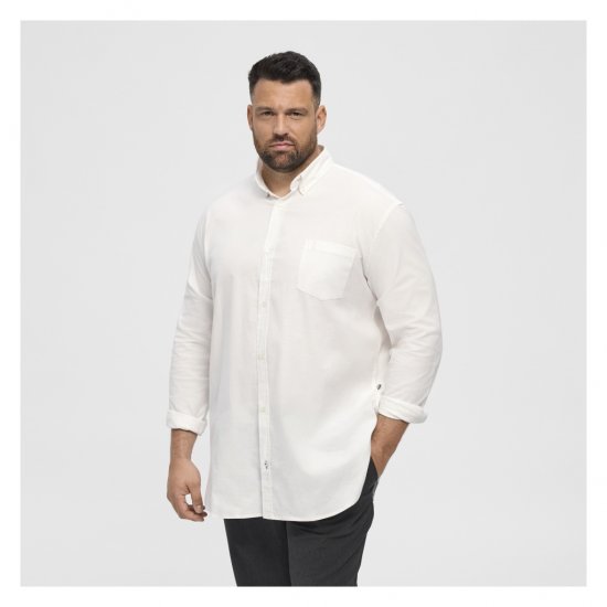 North Latitude Oxford Shirt White - Košulje - Muške Košulje Veliki Brojevi
