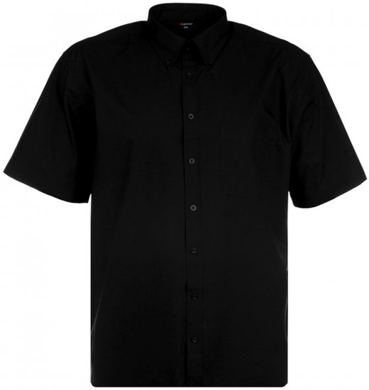 Espionage SH149 Plain Short Sleeve Shirt Black - Košulje - Muške Košulje Veliki Brojevi