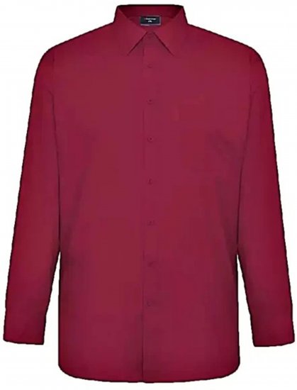 Espionage SH151 Long Sleeve Plain Collar Shirt Wine - Košulje s dugim rukavima - 