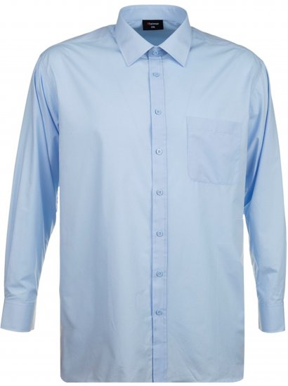 Espionage SH151 Long Sleeve Plain Collar Shirt Blue - Košulje - Muške Košulje Veliki Brojevi