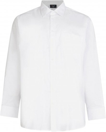 Espionage SH151 Long Sleeve Plain Collar Shirt White - Košulje - Muške Košulje Veliki Brojevi