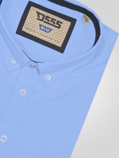 D555 James Oxford Košulja Kratkih Rukava TALL Nebesko Plava - TALL košulje - 