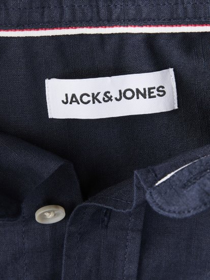 Jack & Jones Henry Slub Short Sleeve Navy - Košulje - Muške Košulje Veliki Brojevi