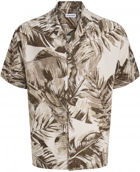Jack & Jones Jeff Resort Short Sleeve Shirt Brown - Košulje - Muške Košulje Veliki Brojevi