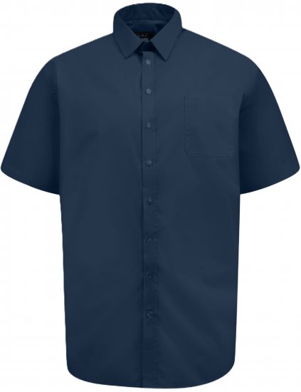 D555 Lucas Rastezljiva Košulja Kratkih Rukava Otporna Na Mrlje Bez Peglanja Tamnoplava - Košulje - Muške Košulje Veliki Brojevi