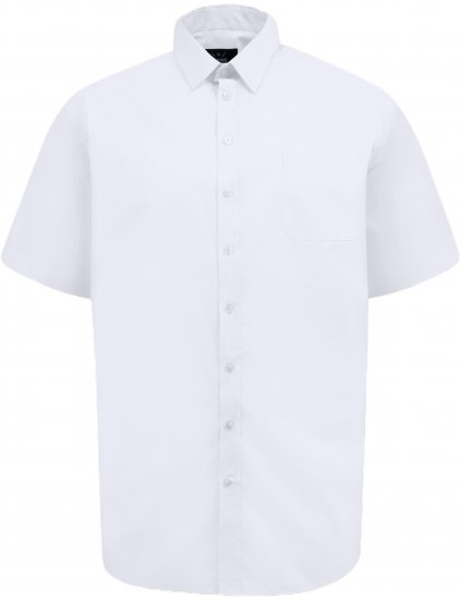 D555 Lucas Rastezljiva Košulja Kratkih Rukava Otporna Na Mrlje Bez Peglanja Bijela - Košulje - Muške Košulje Veliki Brojevi