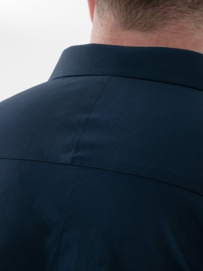 D555 Lucas Rastezljiva Košulja Kratkih Rukava Otporna Na Mrlje Bez Peglanja Tamnoplava - Košulje - Muške Košulje Veliki Brojevi