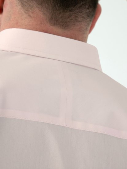 D555 Lucas Rastezljiva Košulja Kratkih Rukava Otporna Na Mrlje Bez Peglanja Ružičasta - Košulje - Muške Košulje Veliki Brojevi