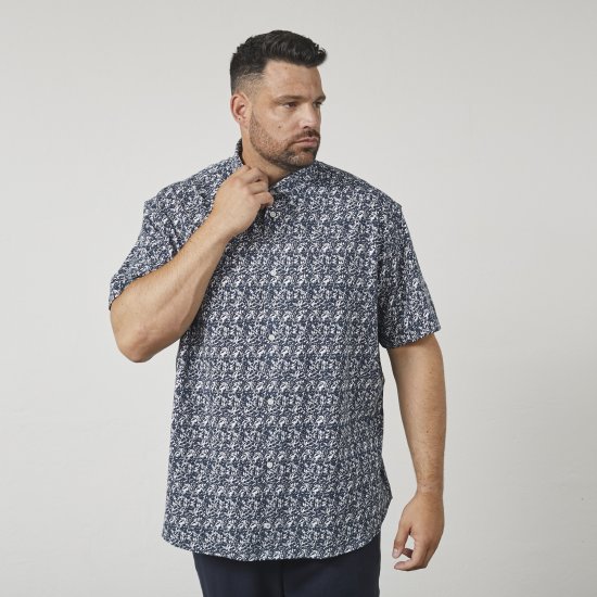 North Latitude 61114 Jersey Košulja s Cjelovitim Printom Tamno Plava - Košulje - Muške Košulje Veliki Brojevi