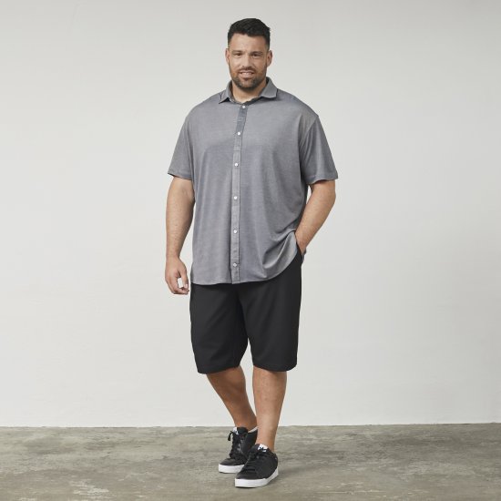 North Latitude 61116 Melanž Piké Košulja Kratki Rukav Siva - Polo majice - Muške Polo Majice Veliki Brojevi