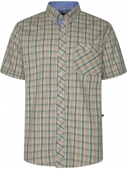 Kam Jeans 6371 Checked Short Sleeve Shirt Multicolored - Košulje - Muške Košulje Veliki Brojevi