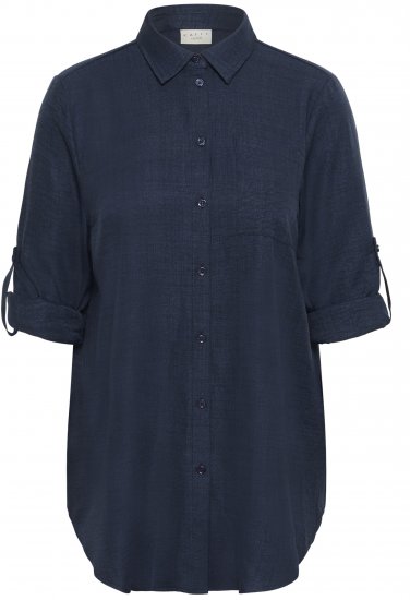 Kaffe Curve Ellie Shirt Tunic Moon Indigo Blue - Tunike - 