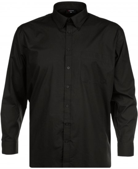 Espionage SH150 Plain Long Sleeve Shirt Black - Košulje - Muške Košulje Veliki Brojevi
