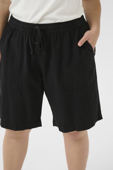 Kaffe Curve Nana Liah Kratke hlače Crna - Traperice & Hlače u Velikim Veličinama – Plus Size - 