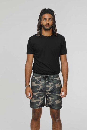 D555 Kody Camo Printed Swimshorts Khaki - Kupaće hlače - muške Kupaće hlače veliki brojevi