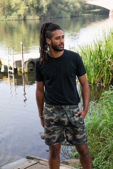 D555 Kody Camo Printed Swimshorts Khaki - Kupaće hlače - muške Kupaće hlače veliki brojevi