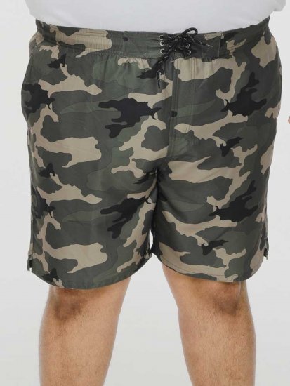D555 Kody Camo Printed Swimshorts Khaki - Kupaće hlače - muške Kupaće hlače veliki brojevi