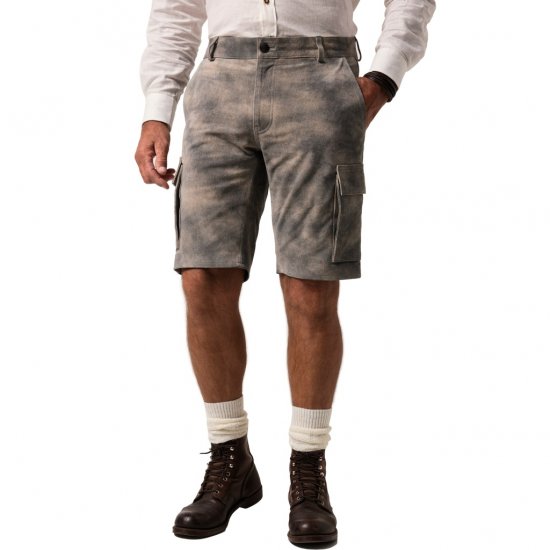 JP1880 Shorts Bermuda Traditional Cowhide Graphite Grey - Kratke hlače - Muške Kratke Hlače Veliki Brojevi 