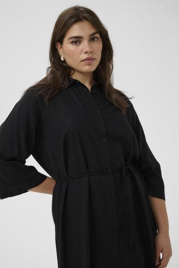 Kaffe Curve Mille Short Shirt Dress Black Deep - Mini haljine - 