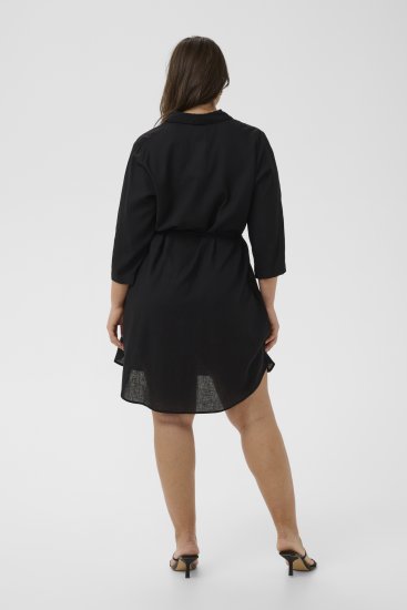 Kaffe Curve Mille Short Shirt Dress Black Deep - Mini haljine - 