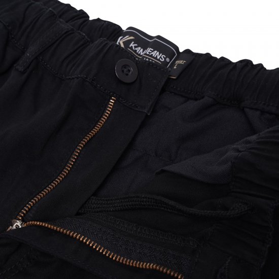 Kam Jeans 3404 Cargo Trousers Black - Traperice & hlače - Muške Traperice i Hlače Veliki Brojevi