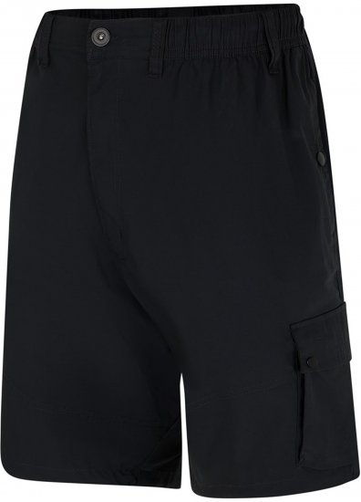 Espionage ST066 Stretch Poplin Cargo Shorts Black - Kratke hlače - Muške Kratke Hlače Veliki Brojevi 