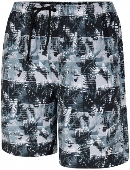 Espionage SW104 Mono Print Cargo Swimshorts Black - Kupaća odjeća - muške Kupaće hlače veliki brojevi